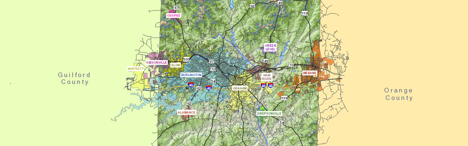 GIS View of Alamance County